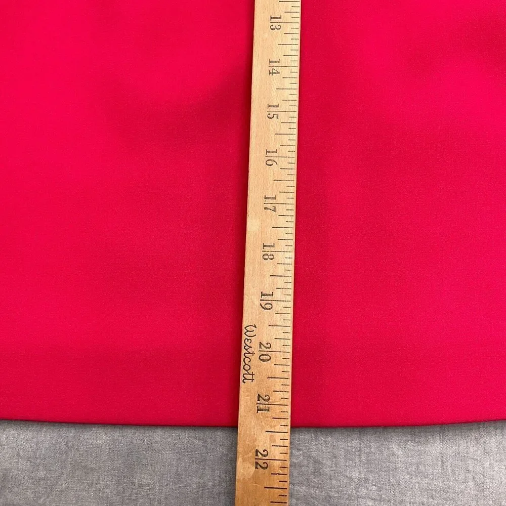 Casual Corner Skirt Suit Women 4/28W‎ Red 2pc Classic Career Party Formal VTG